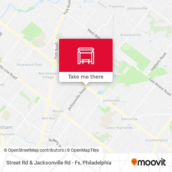 Street Rd & Jacksonville Rd - Fs map