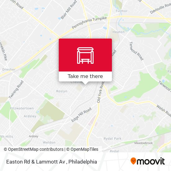 Easton Rd & Lammott Av map