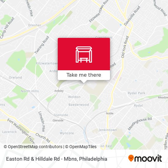 Mapa de Easton Rd & Hilldale Rd - Mbns