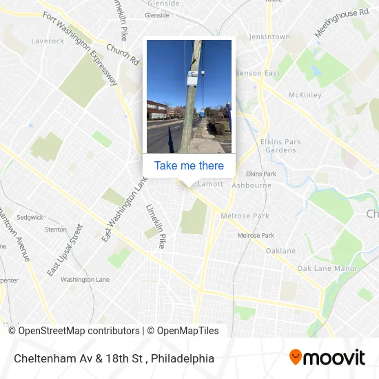 Cheltenham Av & 18th St map