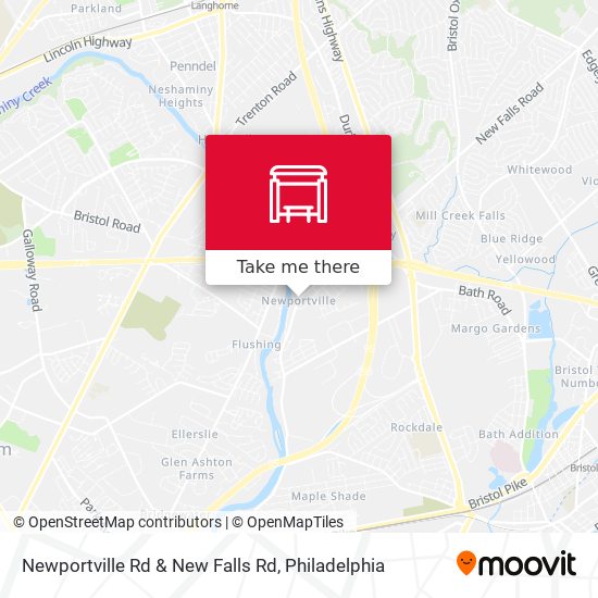 Mapa de Newportville Rd & New Falls Rd