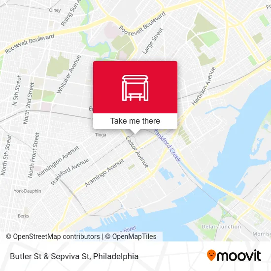 Butler St & Sepviva St map