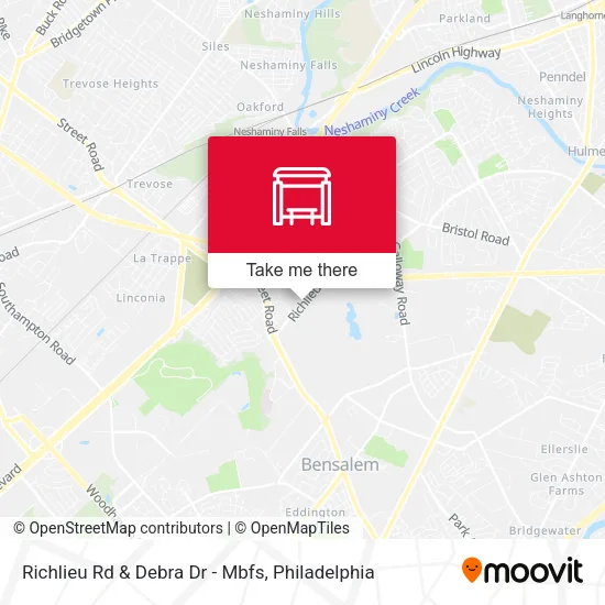 Richlieu Rd & Debra Dr - Mbfs map
