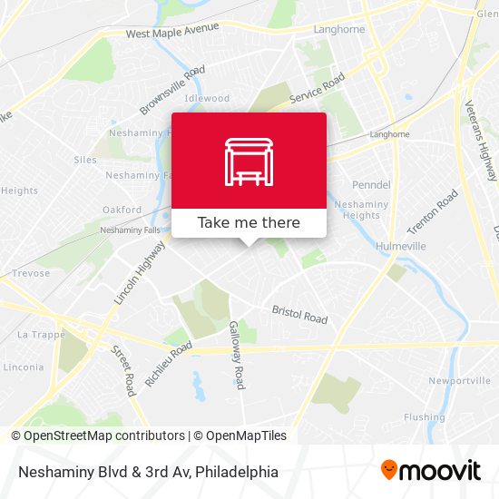 Neshaminy Blvd & 3rd Av map
