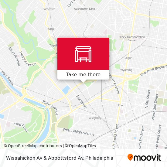 Wissahickon Av & Abbottsford Av map
