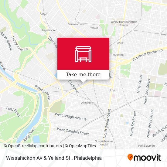 Wissahickon Av & Yelland St map