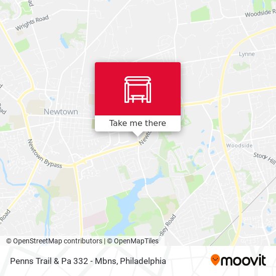 Penns Trail & Pa 332 - Mbns map