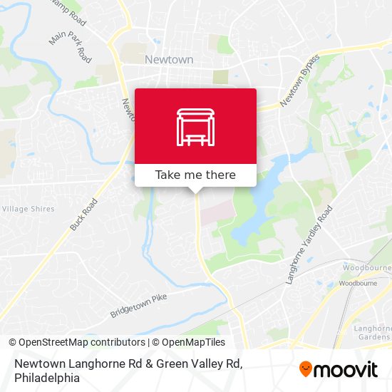 Newtown Langhorne Rd & Green Valley Rd map