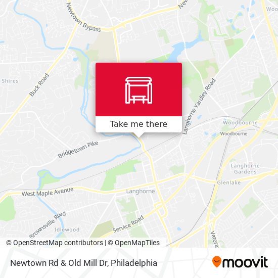 Newtown Rd & Old Mill Dr map