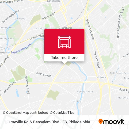 Mapa de Hulmeville Rd & Bensalem Blvd - FS