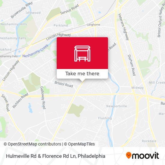 Hulmeville Rd & Florence Rd Ln map