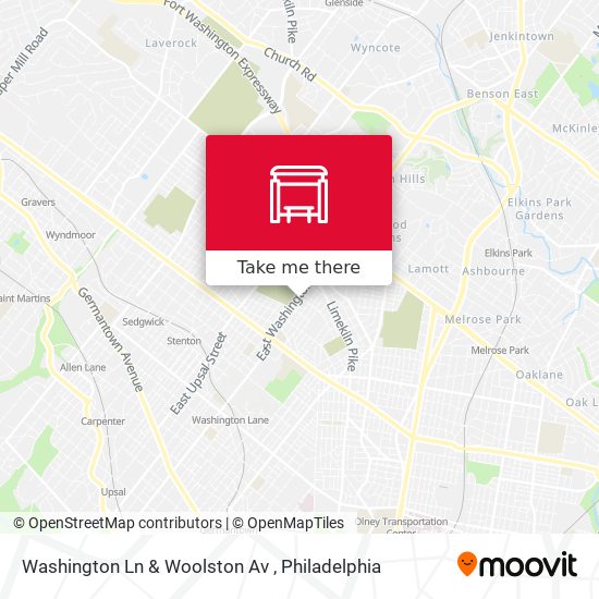 Washington Ln & Woolston Av map
