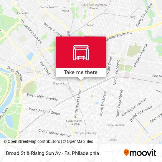 Broad St & Rising Sun Av - Fs map
