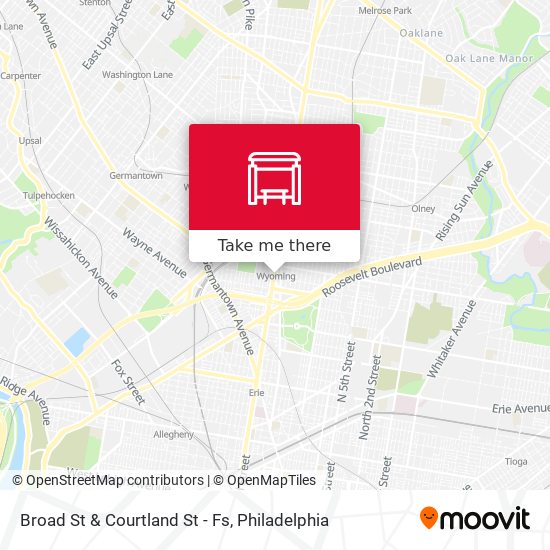 Mapa de Broad St & Courtland St - Fs