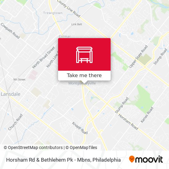 Horsham Rd & Bethlehem Pk - Mbns map