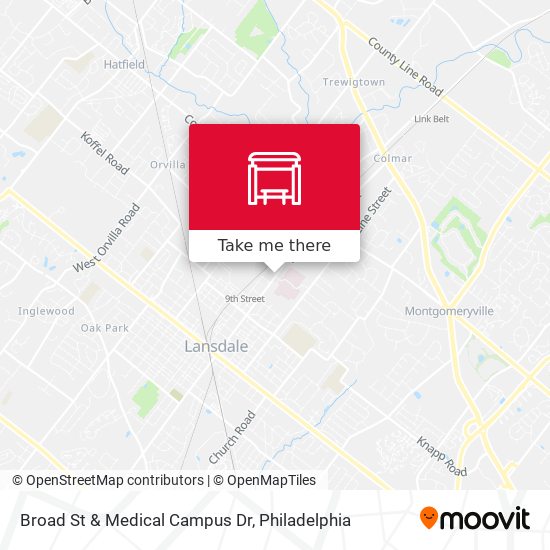 Broad St & Medical Campus Dr map