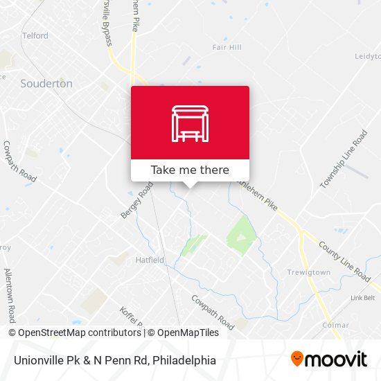 Unionville Pk & N Penn Rd map