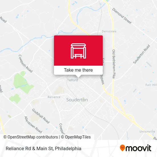 Reliance Rd & Main St map