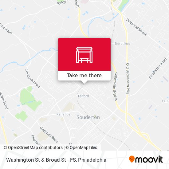 Washington St & Broad St - FS map