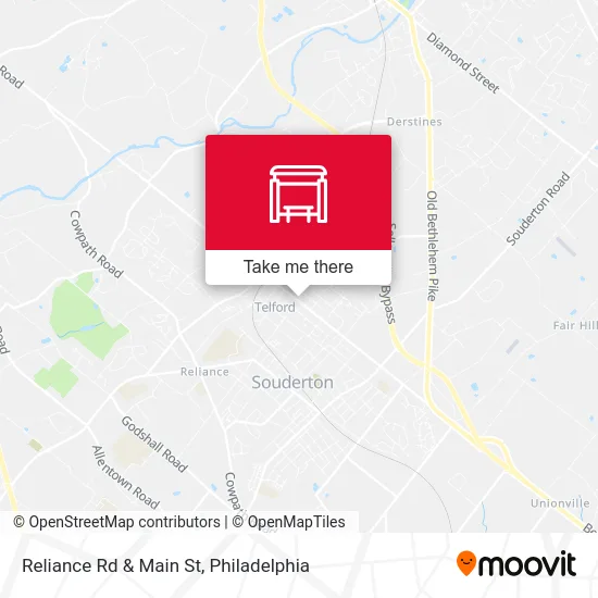 Reliance Rd & Main St map