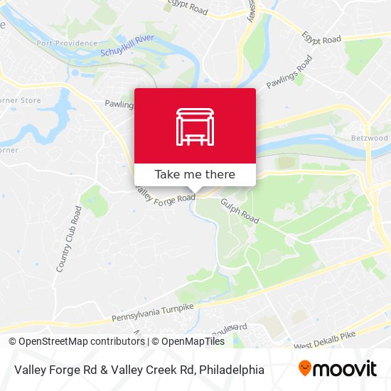 Valley Forge Rd & Valley Creek Rd map