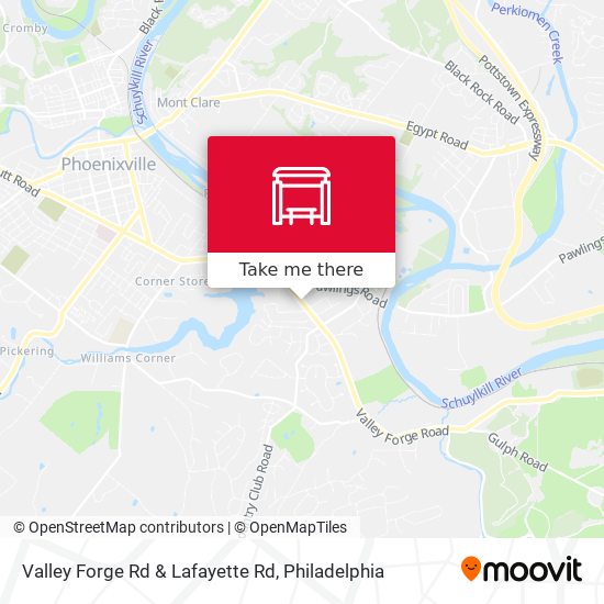 Valley Forge Rd & Lafayette Rd map