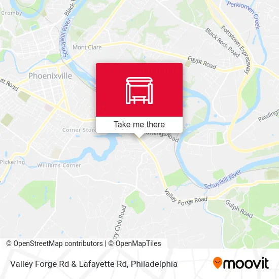 Valley Forge Rd & Lafayette Rd map