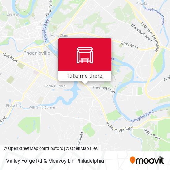 Valley Forge Rd & Mcavoy Ln map