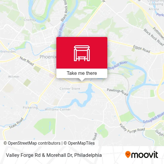 Valley Forge Rd & Morehall Dr map