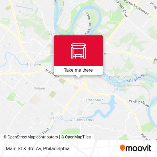 Main St & 3rd Av map