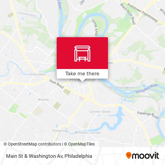 Main St & Washington Av map