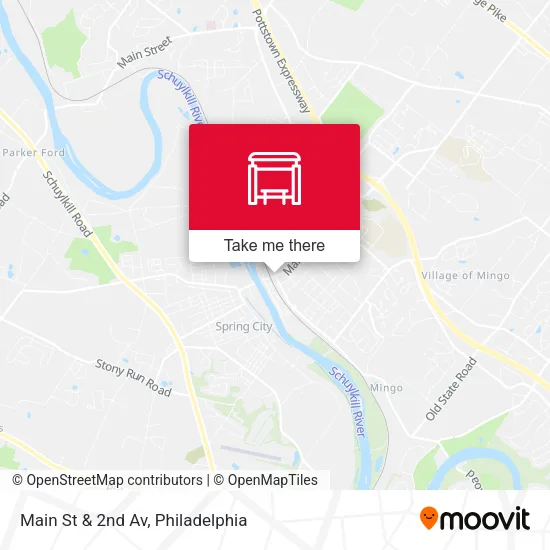 Main St & 2nd Av map