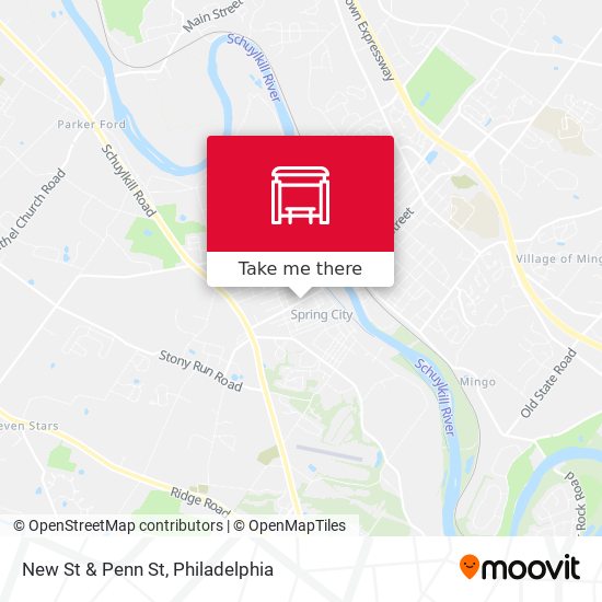 New St & Penn St map