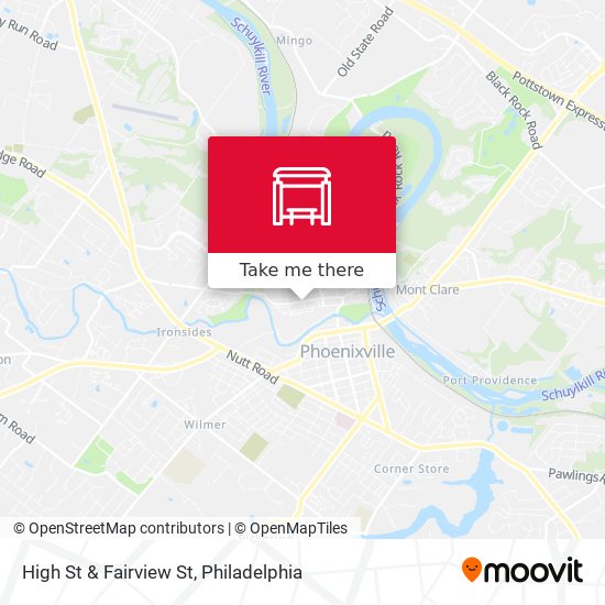 High St & Fairview St map