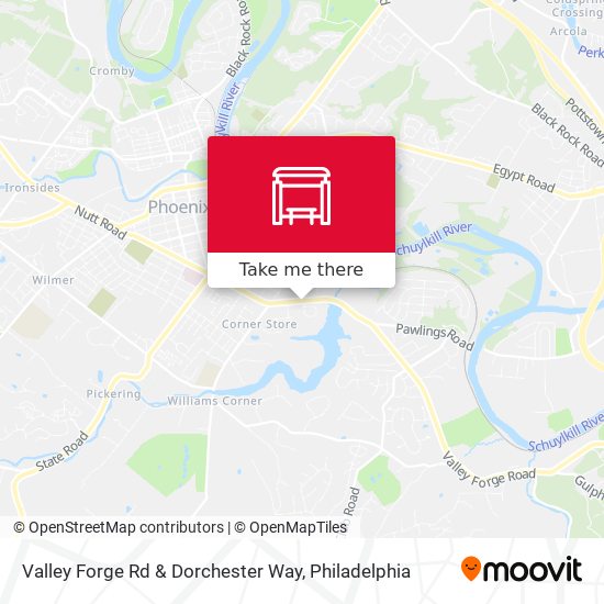 Valley Forge Rd & Dorchester Way map