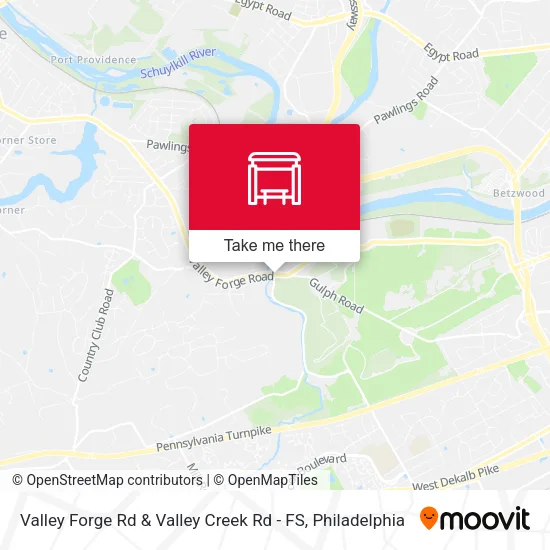 Valley Forge Rd & Valley Creek Rd - FS map
