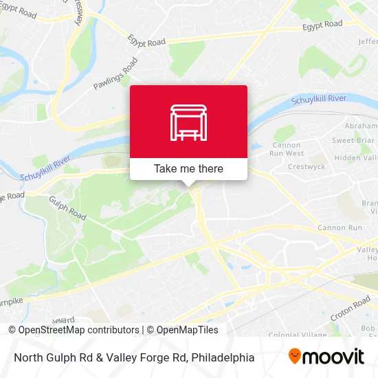 North Gulph Rd & Valley Forge Rd map