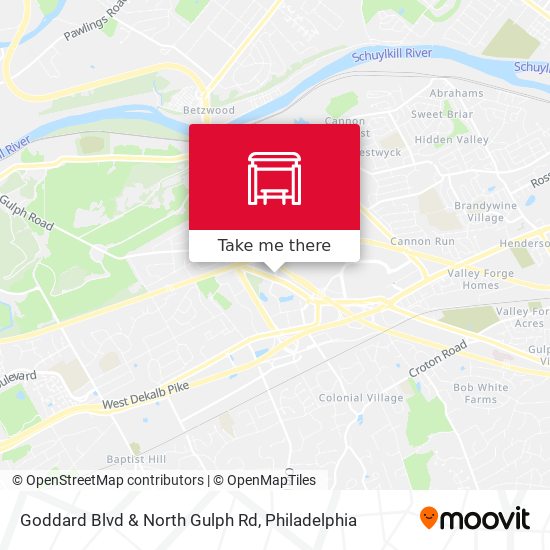 Goddard Blvd & North Gulph Rd map