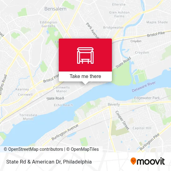 State Rd & American Dr map