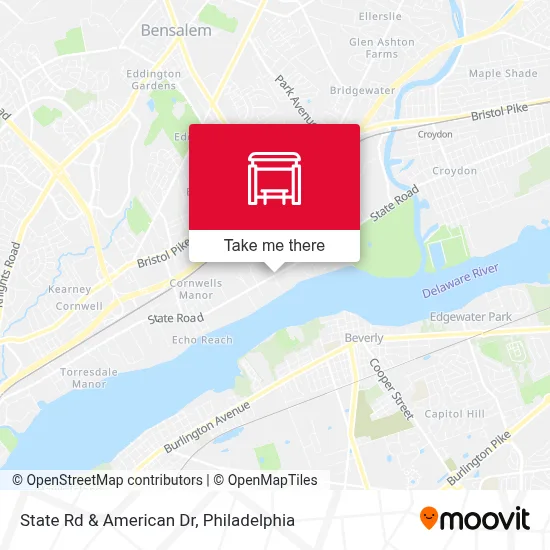 State Rd & American Dr map