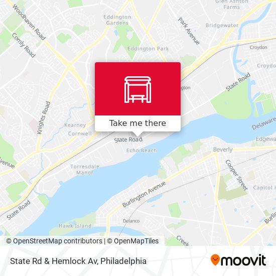 State Rd & Hemlock Av map