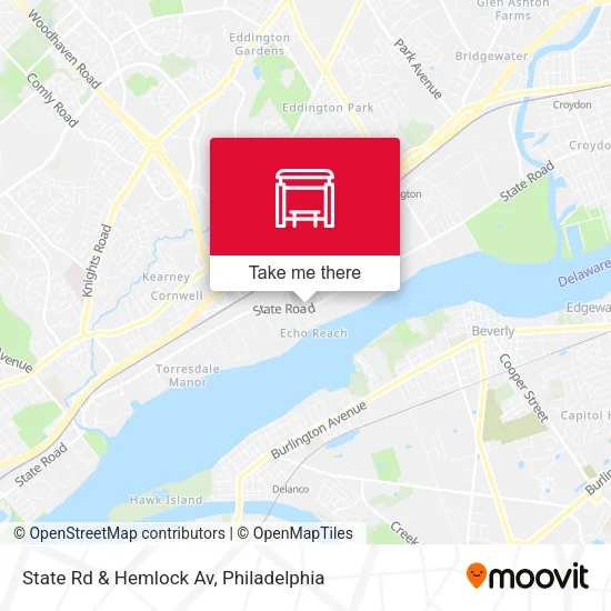 State Rd & Hemlock Av map
