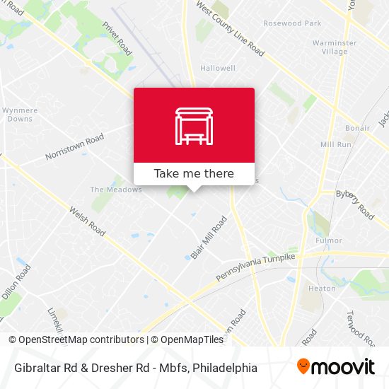 Gibraltar Rd & Dresher Rd - Mbfs map