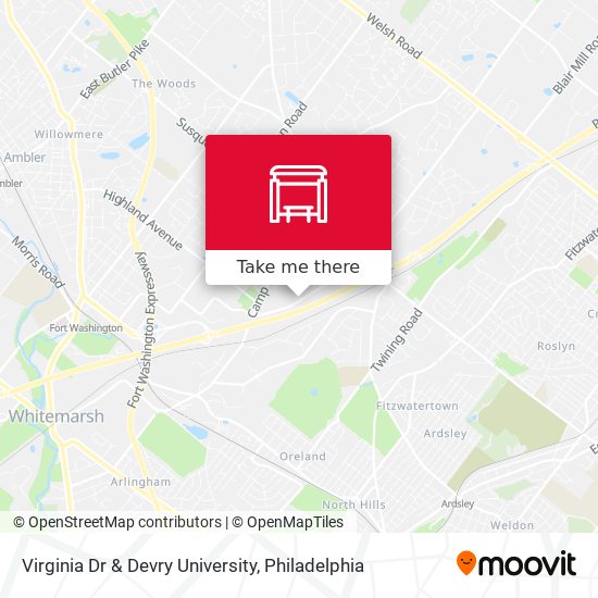 Mapa de Virginia Dr & Devry University