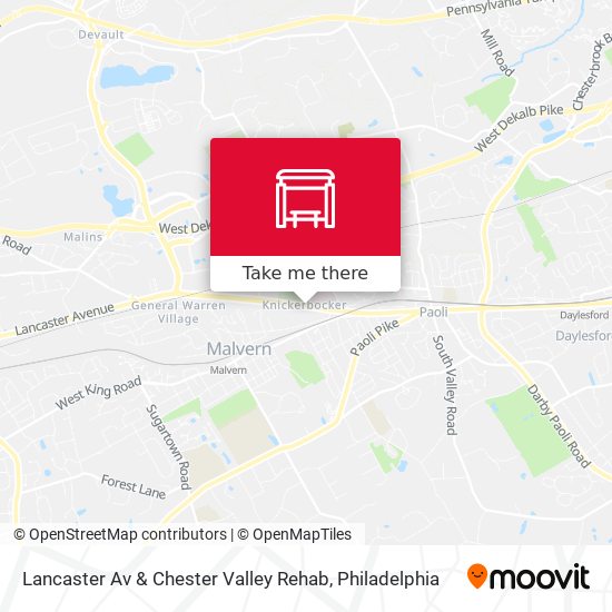 Mapa de Lancaster Av & Chester Valley Rehab