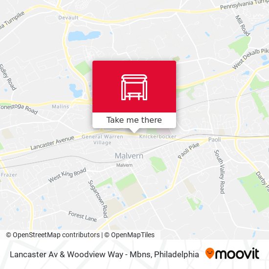 Lancaster Av & Woodview Way - Mbns map