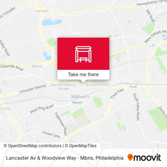 Lancaster Av & Woodview Way - Mbns map