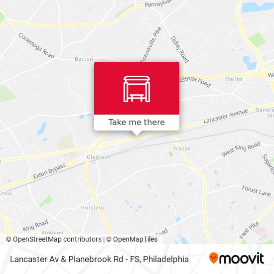 Mapa de Lancaster Av & Planebrook Rd - FS