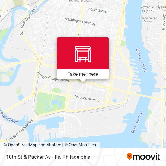 10th St & Packer Av - Fs map