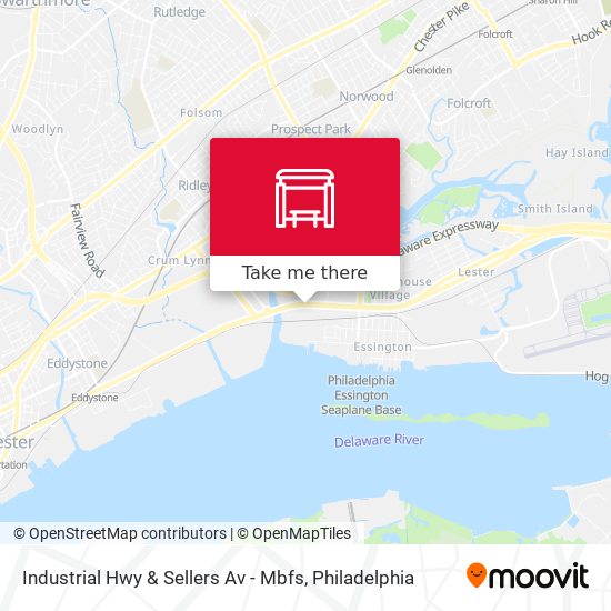 Industrial Hwy & Sellers Av - Mbfs map